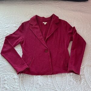 Caslon Raspberry Single-Button Blazer